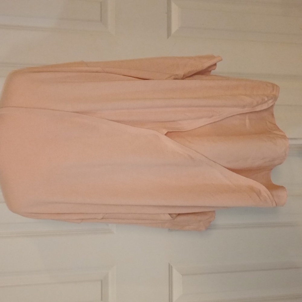 H by Halston Blush Pink Open Front Oversized Cardigan - Picture 6 of 10